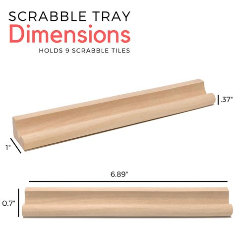 Pure Ponta Scrabble Letter Holder Tray | 10 Pk Wooden Scrabble Tile ...