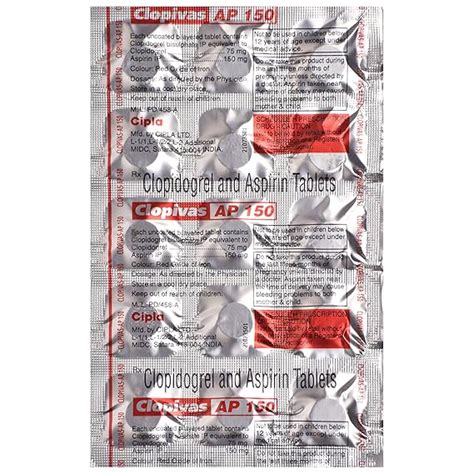 Clopivas AP 150 - Strip of 15 Tablets : Amazon.in: Health & Personal Care