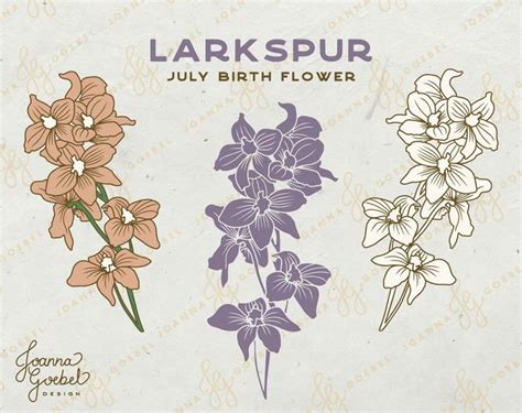 july birth flower svg