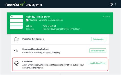 Configure Cloud Print for Mobility Print | PaperCut