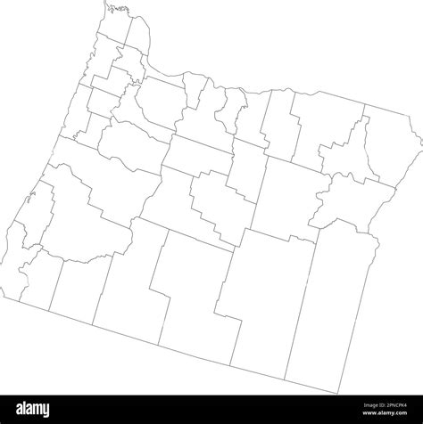 Oregon detailed silhouette map Stock Vector Images - Alamy