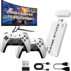 Mudo Retro Game Console Stick with 4K Output, 20,000+ Games & Wireless ...