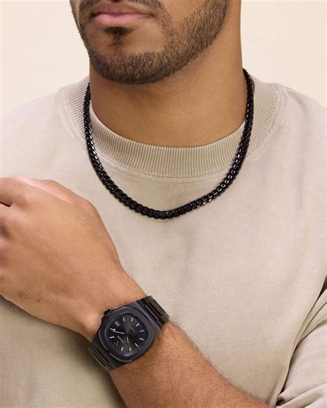 Cuban Link Chain - 8mm - Men's Black Cuban Chain - JAXXON