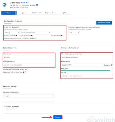 Image result for Installer WordPress Sur O2switch