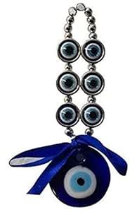Buy Navibha Feng Shui Silver Evil Eye Beads Decorative showpiece,Door ...