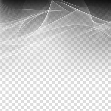 Abstract stylish grey wave transparent background | Free Vector