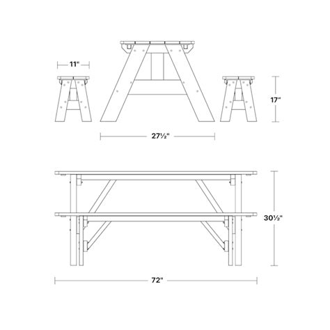 Wildridge 27.5-in Black Plastic Rectangle Picnic Table LCC-166-BK at ...
