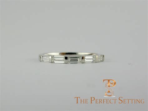 5 stone Diamond Baguette Stacking Wedding Band | The Perfect Setting, Inc