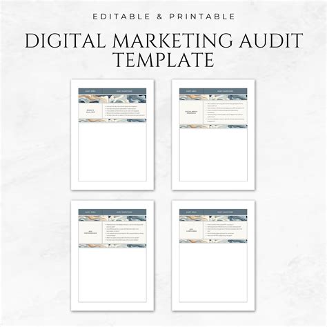 Digital Marketing Audit Report Template Printable Marketing Audit ...