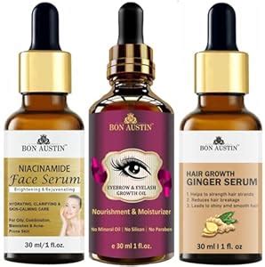 Buy Bon Austin Niacinamide Face Brightening Serum, Eyebrow and Eyelash ...