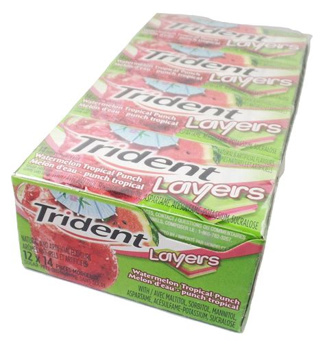 Trident Layers Sugar Free Gum (14-Pieces/Pack, 12ct/Box) (Watermelon T