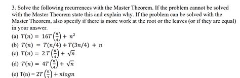 Image result for Master Theorem Examples