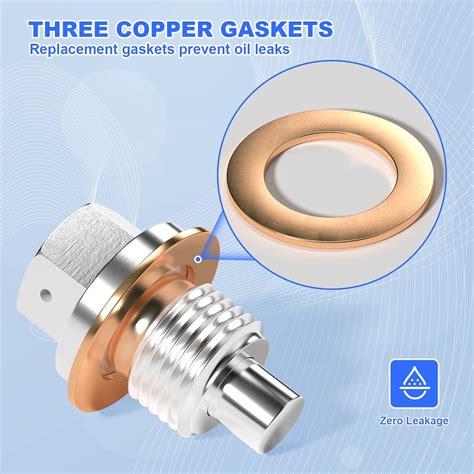 Buy M14 x 1.5 Magnetic Oil Drain Plug Aluminum Oil Pan Drain Plug ...