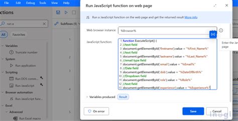 Image result for JavaScript Power Automate Desktop