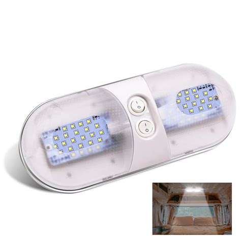 ZHHXYanh 1Pcs Led RV Double Ceiling Dome Light Fixture 12v 800LM Oval ...