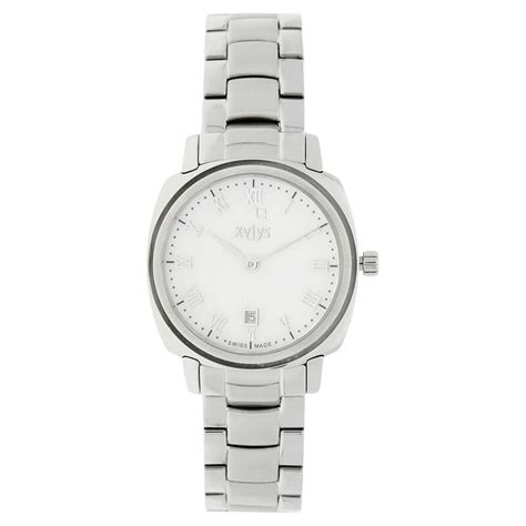 Buy Online Xylys Swiss Analog with Date Silver Stainless Steel Strap ...