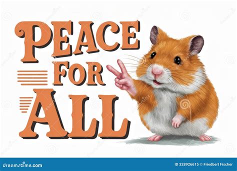Charming Hamster With Peace Sign Promotes Unity And Positivity In ...