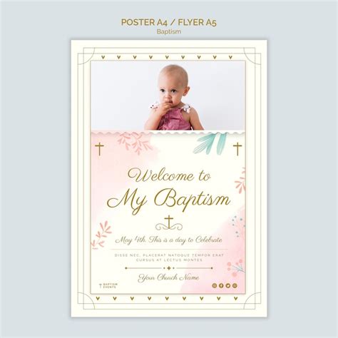 Affiche Bapteme PSD, modèles PSD gratuits de haute qualité à ...