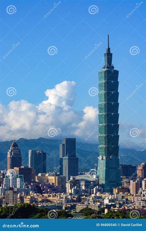 The Taipei 101 Building Towers Over the Urban Landscape of Taiwan`s Modern Capital Editorial ...