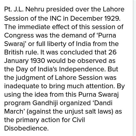 Explain the immediate effects of the lahore session - Brainly.in