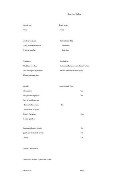 Interview Outline 的图像结果