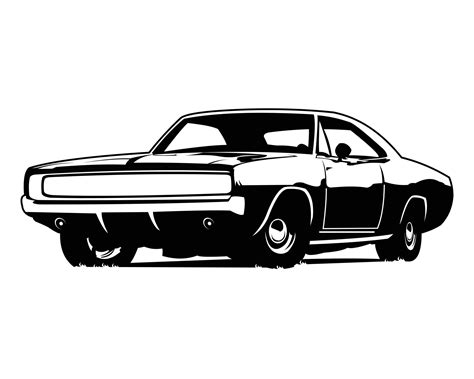 logo muscle car dodge challenger 1968 13547285 Vector Art at Vecteezy