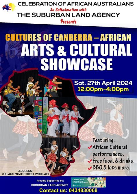 THE WHITLAM AFRICAN CULTURAL SHOWCASE, 3 Klaus Moje St, Whitlam, 27 ...