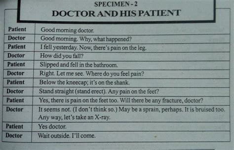 write a dialogue between a doctor and a patientplease help me guys I ...