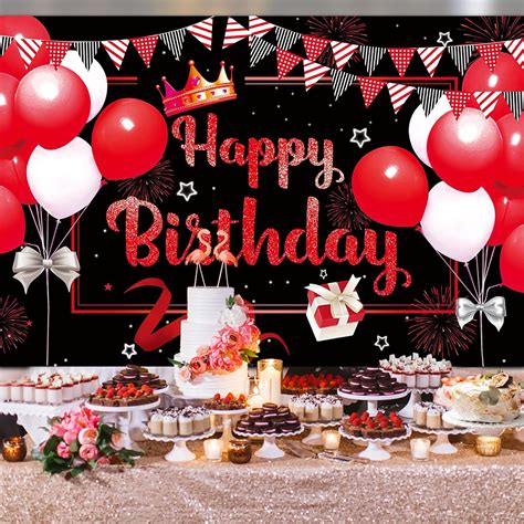Buy Red and Black Party Decorations, Red and Black Birthday Decorations ...