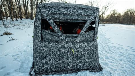 Buy Hawk Mancave Archery Ground Blind, 4 Panoramic Windows, See-Through ...