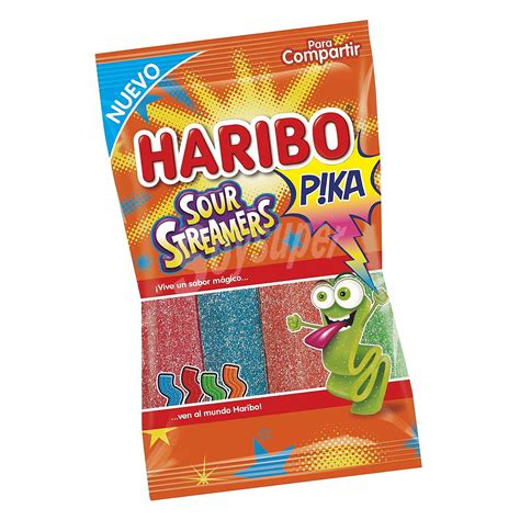 Haribo Sour Streamers Pika tiras de caramelo de goma 127 g