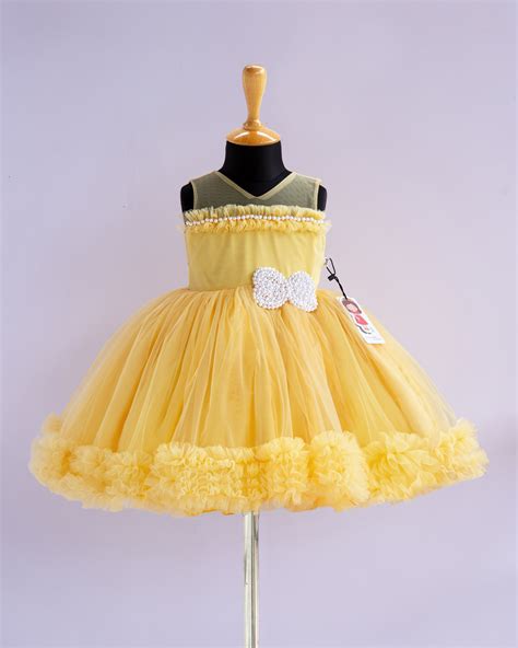Baby -Yellow Frock For Kids, Perfect Outfit For Birthday Parties -Samp ...