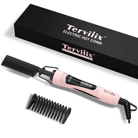 Electric Hot Comb by Terviiix, Pressing Combs for Black Hair, Wigs ...