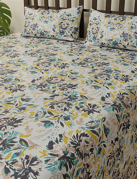 Buy Pure Cotton Printed Double Bedsheet Set at Marks & Spencer