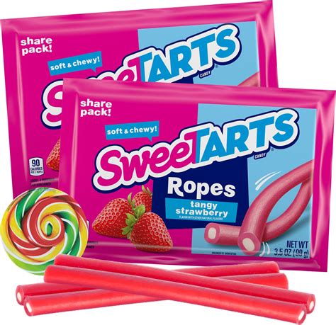 Amazon.com : SweeTARTS Ropes, Candy, Cherry Punch, Soft and Chewy, Back ...