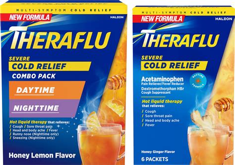 Amazon.com: TheraFlu Nighttime Severe Cold Relief Honey Lemon Flavor ...