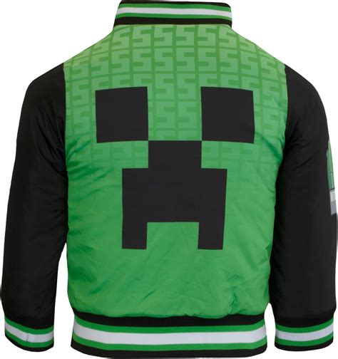 Minecraft Bomber Jacket for Boys, Zip-Up Graphic India | Ubuy