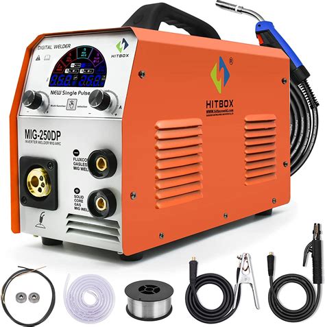 HITBOX Single Pulse Aluminium MIG Welder, 250Amp Large Colour Screen ...