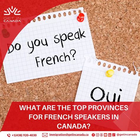 What are the top provinces for French speakers? | Get In Canada