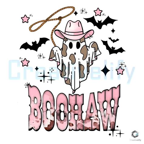 Boo Haw Cowboy Vintage PNG Western Spooky Season File - CreativeLify