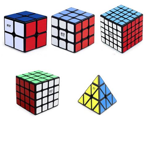 Cubelelo 2X2, 3X3, 4X4, 5X5 & Pyraminx Combo (Black) Magic Cube Puzzle ...