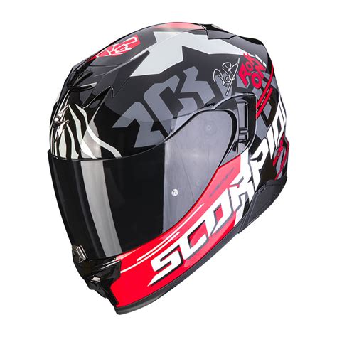 Scorpion Exo 520 Evo Air Rok Bagoros Black Red Helmet