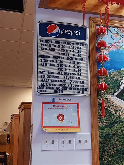 Menu at Golden Chopsticks Buffet restaurant, Loves Park