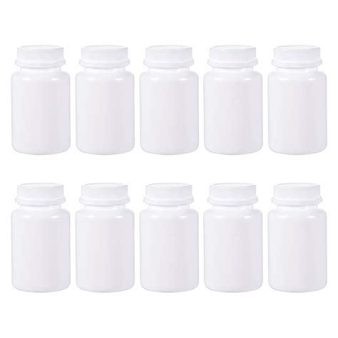 uxcell Plastic Lab Chemical Reagent Bottle, 150g Wide Mouth Sample ...