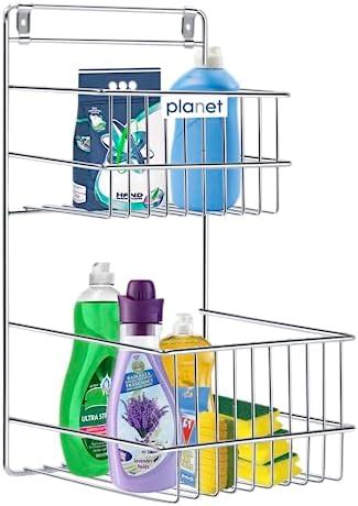 Plantex Stainless Steel Multipurpose Detergent Holder/Bathroom Rack ...