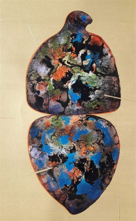 "Untitled 3": Grey contemporary painting by Raosaheb Gagare | ArtZolo.com