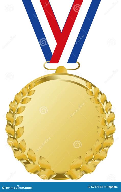 Gouden medaille vector illustratie. Illustration of medaille - 5717164