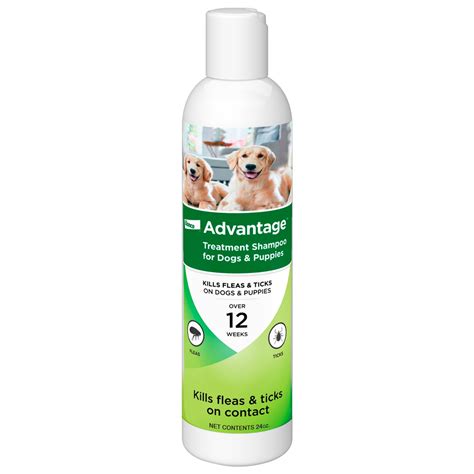 Advantage Dog Flea & Tick Shampoo for Puppies & Adult Dogs, Kills Fleas & Ticks, 24 oz ...