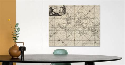 Historical world map by Andrea Haase on canvas, poster, wallpaper and more