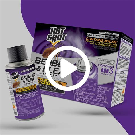 Bed Bug & Flea Fogger | Contains 3 Foggers | Hot Shot®